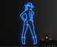 Cowgirl Silhouette LED-Neonschild für Bar Club