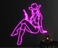 Cowgirl mit Revolver LED-Neonschild für Bar Club