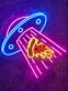 UFO mit Pizzastück LED-Neonschild für Bar Gaming