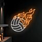 brennender Volleyball LED-Neonschild Sporthalle Wohnzimmer
