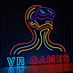 VR Games Neon LED Wandschild Gaming Motiv modernes Raumlicht