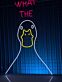 Lustige Ente Neon LED Wandlicht mit What The Schriftzug humorvolle Statement Deko für Wohnzimmer Bar Gaming Zimmer und kreative Räume