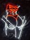 erotische Silhouette mit Korsett und Händen LED-Neonschild für Bar Club