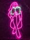 Frau mit Buch LED-Neonschild Wohnzimmer Lesebereich