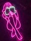 Frau mit Buch LED-Neonschild Wohnzimmer Lesebereich