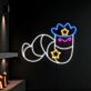 Cowboy Wurm LED-Neonschild für Kinderzimmer Spielzimmer
