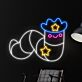 Cowboy Wurm LED-Neonschild für Kinderzimmer Spielzimmer