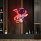 Astronaut mit Halloween-Kürbis LED-Neonschild für Halloween Wohnzimmer