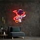 Astronaut mit Halloween-Kürbis LED-Neonschild für Halloween Wohnzimmer