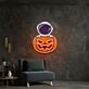 Astronaut mit Halloween Kürbis LED-Neonschild Wohnzimmer Party