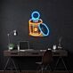Astronaut in Kaffeebecher LED-Neonschild für Büro Café
