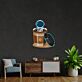 Astronaut in Kaffeebecher LED-Neonschild für Büro Café