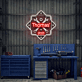 Personalisierbares Garage Neon Schild mit Werkzeug Motiv