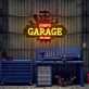 Personalisiertes Garage LED-Neonschild mit UV-Druck, Name, Werkzeug-Motiv & Jahreszahl