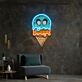 Eiswaffel mit Alien-Motiv LED-Neonschild für Wohnzimmer oder Café