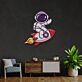 Astronaut auf Rakete LED-Neonschild Home Office Kinderzimmer