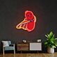 Wurst mit Superheldenumhang LED-Neonschild für Küche Restaurant