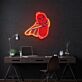 Wurst mit Superheldenumhang LED-Neonschild für Küche Restaurant