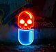 Totenkopf in Kapsel LED-Neonschild für Bar Club