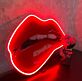 rote Lippen mit Zähnen LED-Neonschild Bar Wohnzimmer