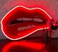 rote Lippen mit Zähnen LED-Neonschild Bar Wohnzimmer