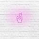 Hand mit gekreuzten Fingern LED-Neonschild Wohnzimmer Bar