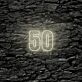 LED Neon Zahl 50 als moderne Wanddekoration