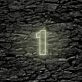 LED Neon Zahl 1 als moderne Wanddekoration