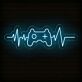 Spielcontroller mit Herzschlaglinie LED-Neonschild für Gaming Zimmer