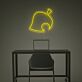 Stilisiertes Blatt mit Aussparung als LED-Neonschild