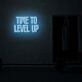 TIME TO LEVEL UP LED-Neonschild für Fitnessstudio oder Gamingraum