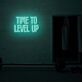TIME TO LEVEL UP LED-Neonschild für Fitnessstudio oder Gamingraum