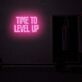 TIME TO LEVEL UP LED-Neonschild für Fitnessstudio oder Gamingraum