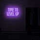 TIME TO LEVEL UP LED-Neonschild für Fitnessstudio oder Gamingraum