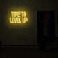 TIME TO LEVEL UP LED-Neonschild für Fitnessstudio oder Gamingraum