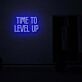 TIME TO LEVEL UP LED-Neonschild für Fitnessstudio oder Gamingraum
