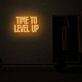 TIME TO LEVEL UP LED-Neonschild für Fitnessstudio oder Gamingraum