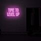 TIME TO LEVEL UP LED-Neonschild für Fitnessstudio oder Gamingraum