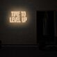 TIME TO LEVEL UP LED-Neonschild für Fitnessstudio oder Gamingraum