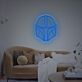 Futuristisches Sci-Fi Helm LED Neonschild im Minimalistischen Design als Moderne Wanddekoration für Wohnzimmer Gaming Zimmer oder Home Office