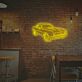 Blaues Retro Auto LED Neonschild im Klassischen Muscle Car Design als Stylische Wanddekoration für Garage Wohnzimmer Gaming Zimmer Büro oder Männerzimmer