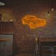 Blaues Retro Auto LED Neonschild im Klassischen Muscle Car Design als Stylische Wanddekoration für Garage Wohnzimmer Gaming Zimmer Büro oder Männerzimmer