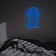 Lila Cartoon Figur LED Neonschild mit Augenklappe als Moderne Wanddekoration für Schlafzimmer Gaming Zimmer Jugendzimmer oder Stylische Wohnräume