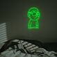 Lila Cartoon Figur LED Neonschild mit Augenklappe als Moderne Wanddekoration für Schlafzimmer Gaming Zimmer Jugendzimmer oder Stylische Wohnräume