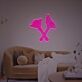 Abstraktes Symbol LED Neonschild mit Gekreuzten Magischen Stäben im Mystischen Linien Stil als Moderne Wanddekoration für Wohnzimmer Kreativraum Gaming Zimmer oder Man Cave