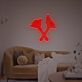 Abstraktes Symbol LED Neonschild mit Gekreuzten Magischen Stäben im Mystischen Linien Stil als Moderne Wanddekoration für Wohnzimmer Kreativraum Gaming Zimmer oder Man Cave