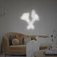 Abstraktes Symbol LED Neonschild mit Gekreuzten Magischen Stäben im Mystischen Linien Stil als Moderne Wanddekoration für Wohnzimmer Kreativraum Gaming Zimmer oder Man Cave
