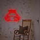 Runde Cartoon-Figur mit Hut als LED-Neonschild