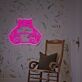 Runde Cartoon-Figur mit Hut als LED-Neonschild