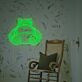Runde Cartoon-Figur mit Hut als LED-Neonschild